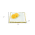 7 Glass Set of 4 Square Edge Gold Plates